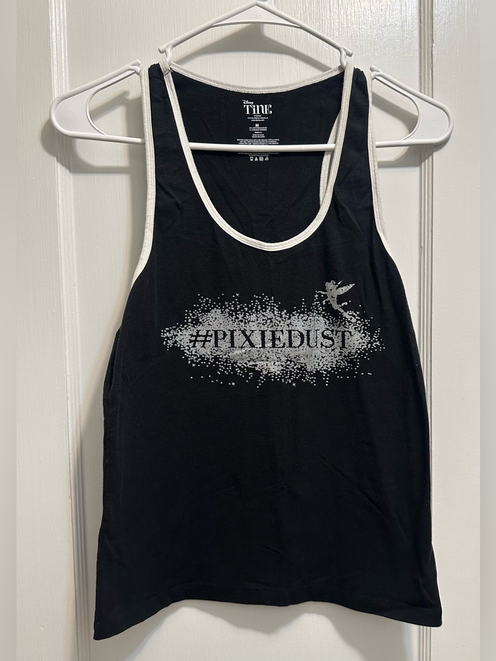 Disney: M Tinker Bell Black Tank Top